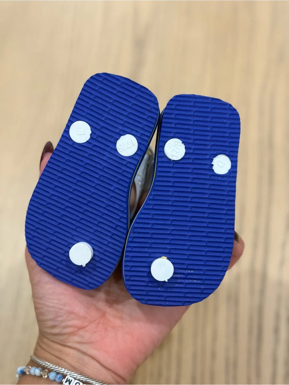 Havaianas Baby Royal Blue and White Sandals with Brazil Flag